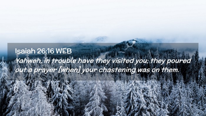 Picture 02 - Isaiah 26:16 WEB Desktop Wallpaper - Yahweh, in trouble have they visited you; they - Desktop Bible Verse Wallpaper