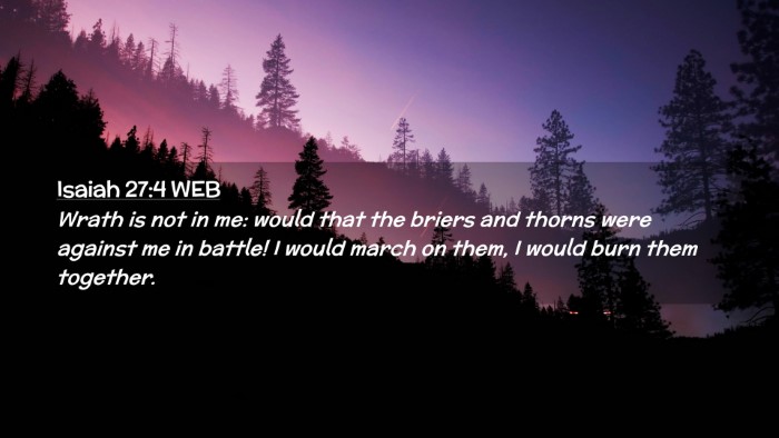 Picture 02 - Isaiah 27:4 WEB Desktop Wallpaper - Wrath is not in me: would that the briers and - Desktop Bible Verse Wallpaper