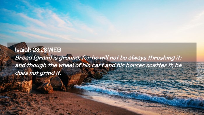 Picture 02 - Isaiah 28:28 WEB Desktop Wallpaper - Bread [grain] is ground; for he will not be - Desktop Bible Verse Wallpaper