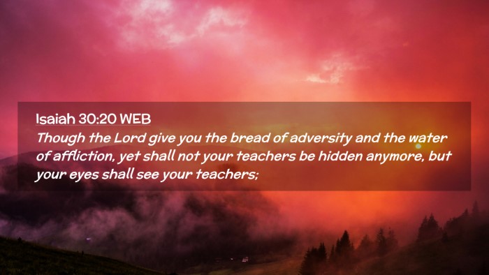 Picture 02 - Isaiah 30:20 WEB Desktop Wallpaper - Though the Lord give you the bread of adversity - Desktop Bible Verse Wallpaper