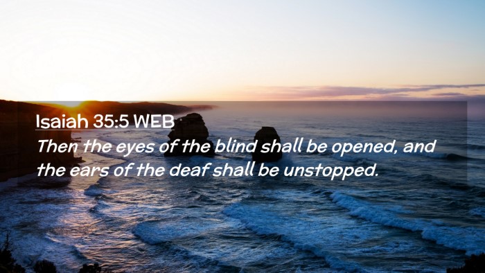 Picture 02 - Isaiah 35:5 WEB Desktop Wallpaper - Then the eyes of the blind shall be opened, and - Desktop Bible Verse Wallpaper