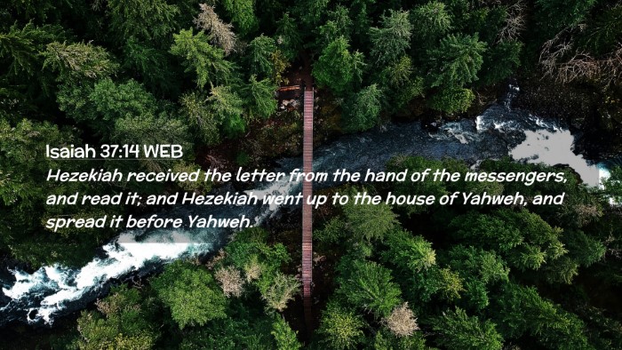 Picture 02 - Isaiah 37:14 WEB Desktop Wallpaper - Hezekiah received the letter from the hand of the - Desktop Bible Verse Wallpaper