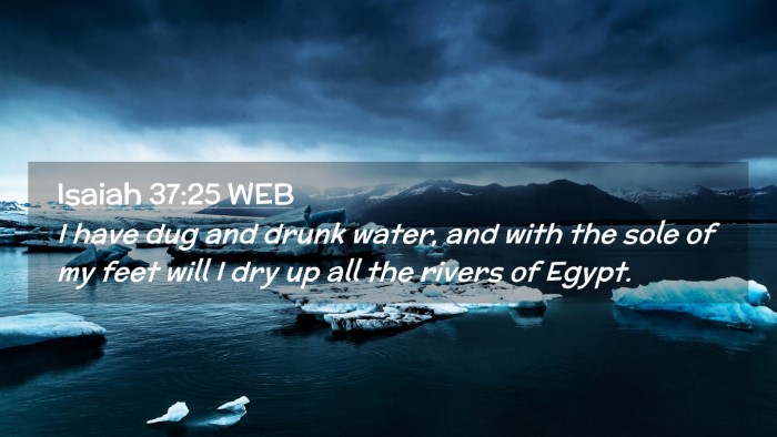 Picture 02 - Isaiah 37:25 WEB Desktop Wallpaper - I have dug and drunk water, and with the sole of - Desktop Bible Verse Wallpaper
