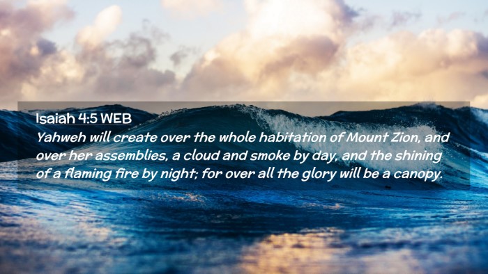 Picture 02 - Isaiah 4:5 WEB Desktop Wallpaper - Yahweh will create over the whole habitation of - Desktop Bible Verse Wallpaper