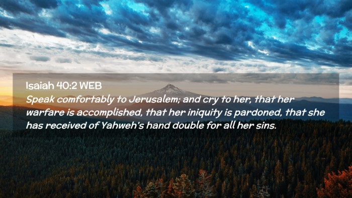 Picture 02 - Isaiah 40:2 WEB Desktop Wallpaper - Speak comfortably to Jerusalem; and cry to her, - Desktop Bible Verse Wallpaper