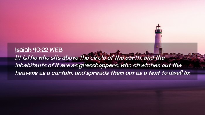 Picture 02 - Isaiah 40:22 WEB Desktop Wallpaper - [It is] he who sits above the circle of the - Desktop Bible Verse Wallpaper