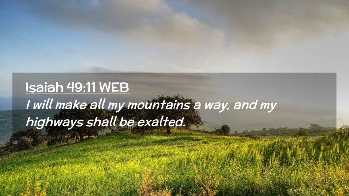 Picture 02 - Isaiah 49:11 WEB Desktop Wallpaper - I will make all my mountains a way, and my - Desktop Bible Verse Wallpaper