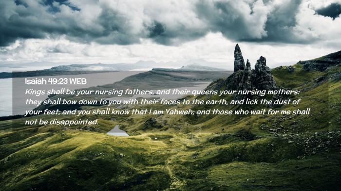 Picture 02 - Isaiah 49:23 WEB Desktop Wallpaper - Kings shall be your nursing fathers, and their - Desktop Bible Verse Wallpaper
