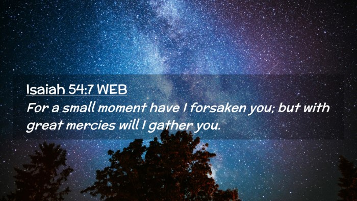 Picture 02 - Isaiah 54:7 WEB Desktop Wallpaper - For a small moment have I forsaken you; but with - Desktop Bible Verse Wallpaper