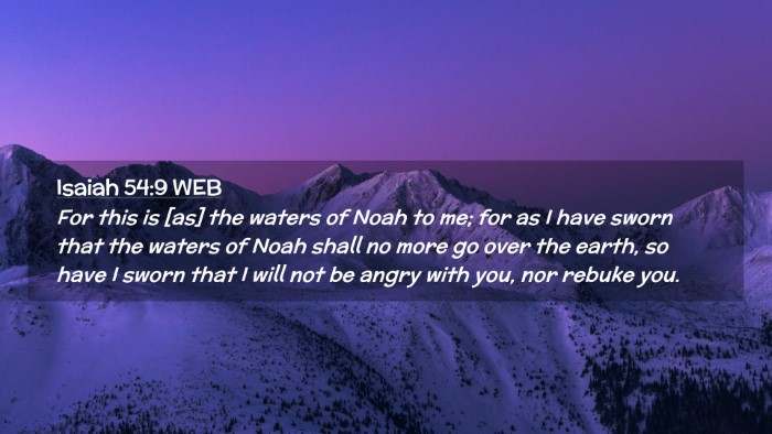 Picture 02 - Isaiah 54:9 WEB Desktop Wallpaper - For this is [as] the waters of Noah to me; for as - Desktop Bible Verse Wallpaper
