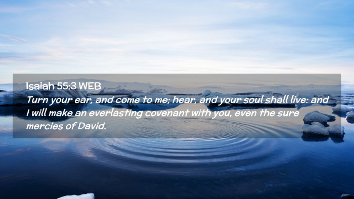 Picture 02 - Isaiah 55:3 WEB Desktop Wallpaper - Turn your ear, and come to me; hear, and your - Desktop Bible Verse Wallpaper
