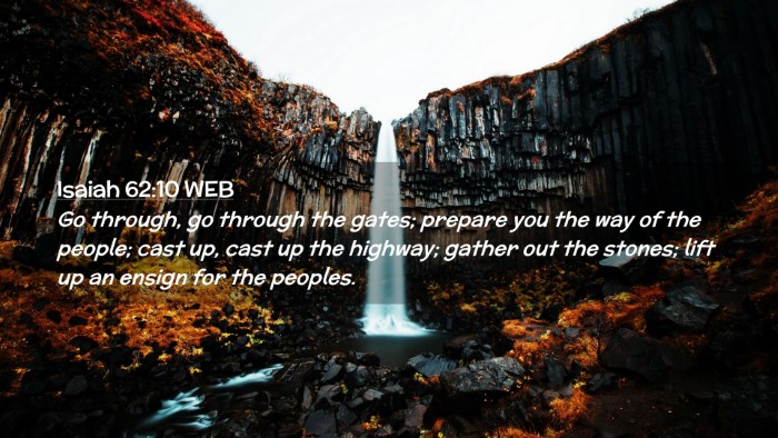 Picture 02 - Isaiah 62:10 WEB Desktop Wallpaper - Go through, go through the gates; prepare you the - Desktop Bible Verse Wallpaper