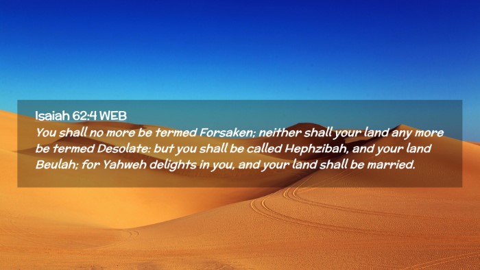 Picture 02 - Isaiah 62:4 WEB Desktop Wallpaper - You shall no more be termed Forsaken; neither - Desktop Bible Verse Wallpaper