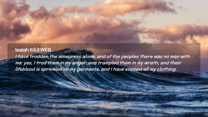 Picture 02 - Isaiah 63:3 WEB Desktop Wallpaper - I have trodden the winepress alone; and of the - Desktop Bible Verse Wallpaper