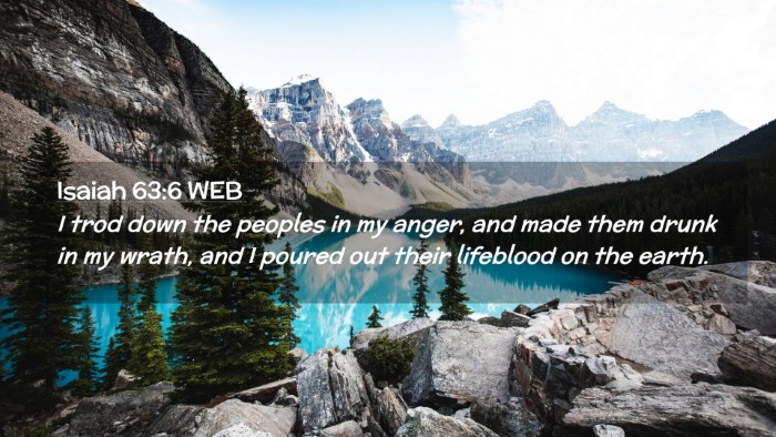 Picture 02 - Isaiah 63:6 WEB Desktop Wallpaper - I trod down the peoples in my anger, and made - Desktop Bible Verse Wallpaper