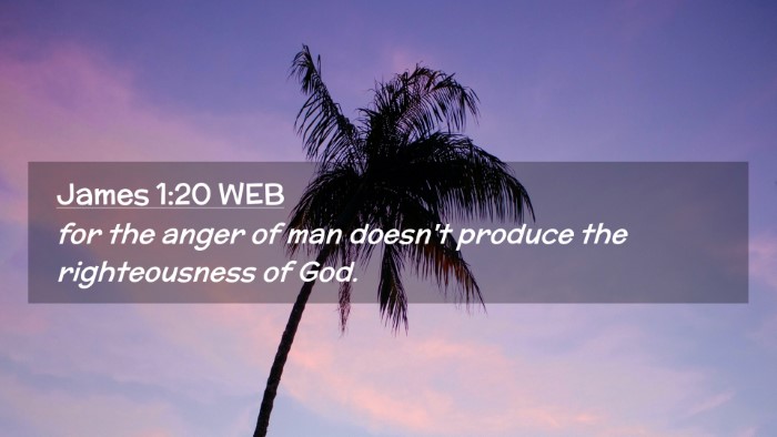 Picture 02 - James 1:20 WEB Desktop Wallpaper - for the anger of man doesn't produce the - Desktop Bible Verse Wallpaper