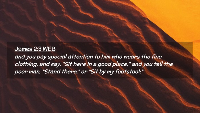 Picture 02 - James 2:3 WEB Desktop Wallpaper - and you pay special attention to him who wears - Desktop Bible Verse Wallpaper