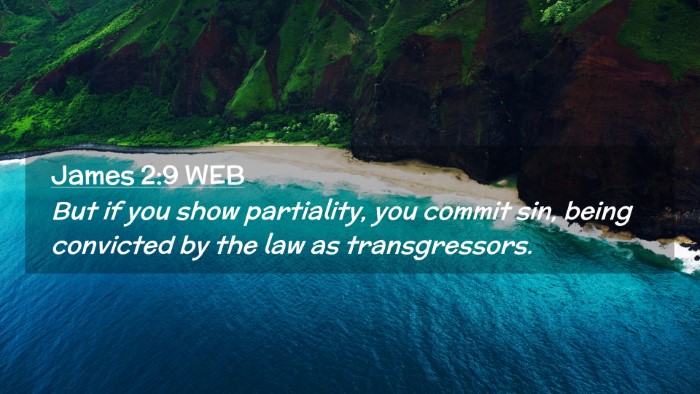 Picture 02 - James 2:9 WEB Desktop Wallpaper - But if you show partiality, you commit sin, being - Desktop Bible Verse Wallpaper
