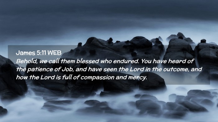 Picture 02 - James 5:11 WEB Desktop Wallpaper - Behold, we call them blessed who endured. You - Desktop Bible Verse Wallpaper