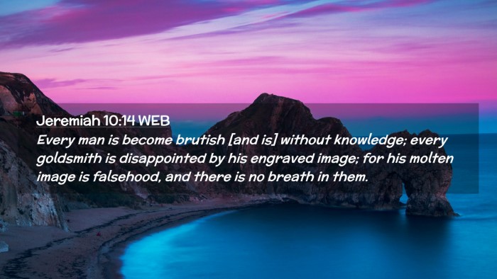 Picture 02 - Jeremiah 10:14 WEB Desktop Wallpaper - Every man is become brutish [and is] without - Desktop Bible Verse Wallpaper
