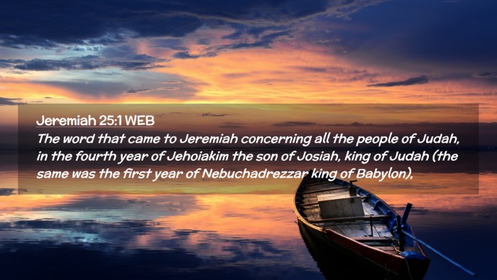 Picture 02 - Jeremiah 25:1 WEB Desktop Wallpaper - The word that came to Jeremiah concerning all the - Desktop Bible Verse Wallpaper