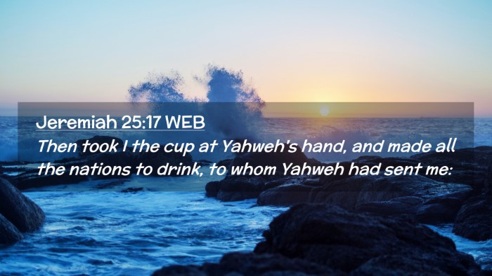 Picture 02 - Jeremiah 25:17 WEB Desktop Wallpaper - Then took I the cup at Yahweh's hand, and made - Desktop Bible Verse Wallpaper