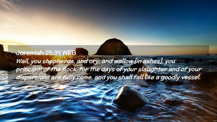 Picture 02 - Jeremiah 25:34 WEB Desktop Wallpaper - Wail, you shepherds, and cry; and wallow [in - Desktop Bible Verse Wallpaper