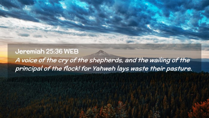 Picture 02 - Jeremiah 25:36 WEB Desktop Wallpaper - A voice of the cry of the shepherds, and the - Desktop Bible Verse Wallpaper