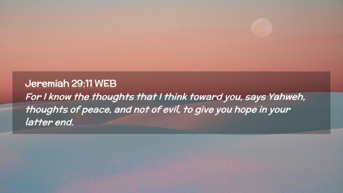 Picture 02 - Jeremiah 29:11 WEB Desktop Wallpaper - For I know the thoughts that I think toward you, - Desktop Bible Verse Wallpaper