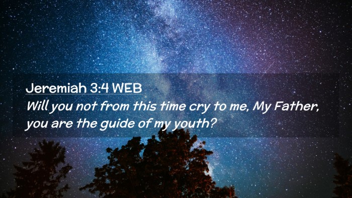 Picture 02 - Jeremiah 3:4 WEB Desktop Wallpaper - Will you not from this time cry to me, My Father, - Desktop Bible Verse Wallpaper