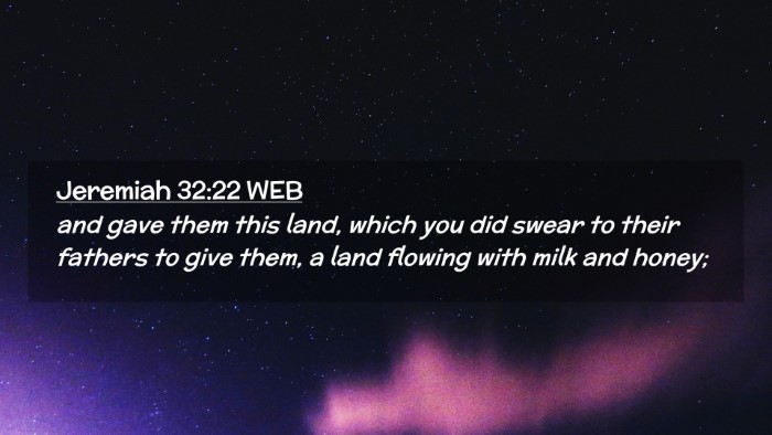 Picture 02 - Jeremiah 32:22 WEB Desktop Wallpaper - and gave them this land, which you did swear to - Desktop Bible Verse Wallpaper