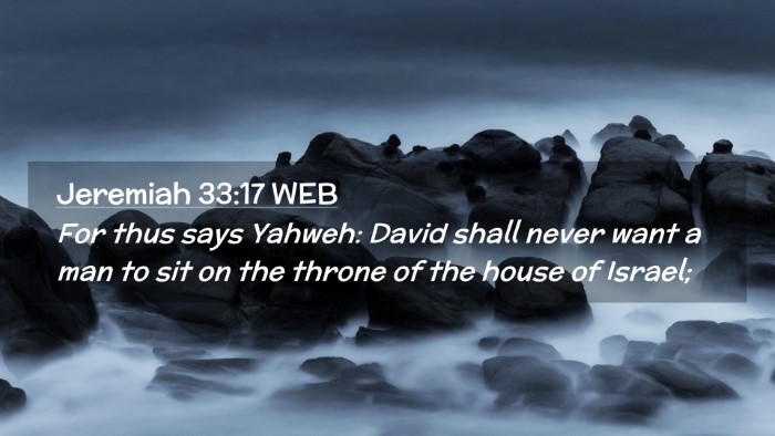 Picture 02 - Jeremiah 33:17 WEB Desktop Wallpaper - For thus says Yahweh: David shall never want a - Desktop Bible Verse Wallpaper