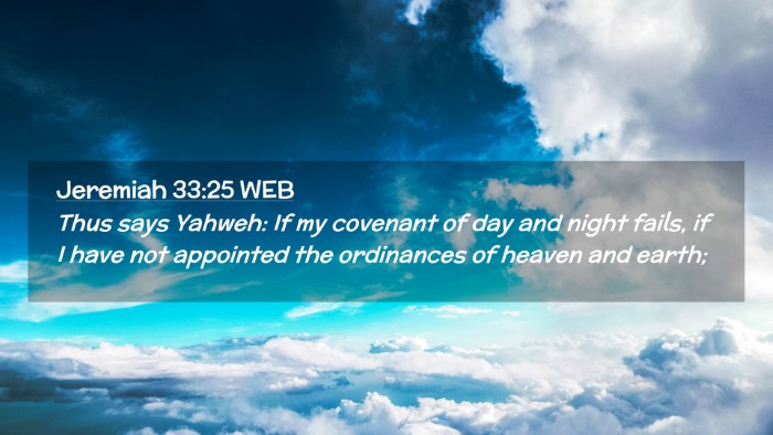 Picture 02 - Jeremiah 33:25 WEB Desktop Wallpaper - Thus says Yahweh: If my covenant of day and night - Desktop Bible Verse Wallpaper