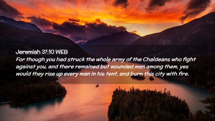 Picture 02 - Jeremiah 37:10 WEB Desktop Wallpaper - For though you had struck the whole army of the - Desktop Bible Verse Wallpaper