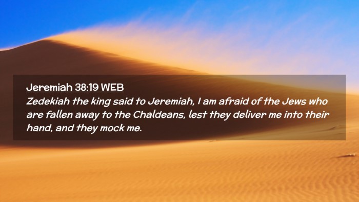 Picture 02 - Jeremiah 38:19 WEB Desktop Wallpaper - Zedekiah the king said to Jeremiah, I am afraid - Desktop Bible Verse Wallpaper