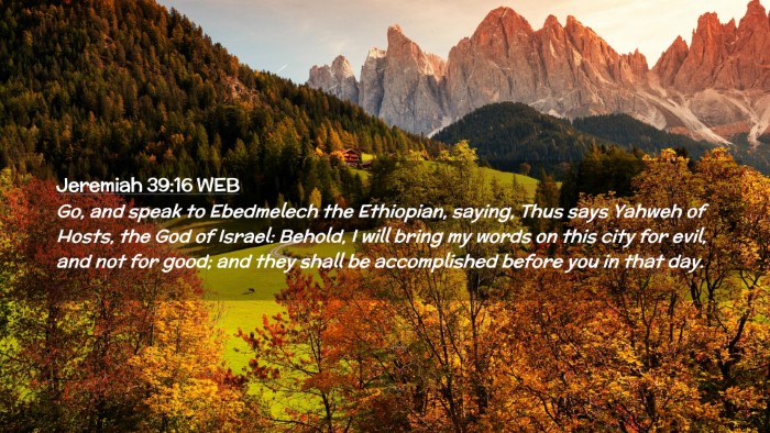 Picture 02 - Jeremiah 39:16 WEB Desktop Wallpaper - Go, and speak to Ebedmelech the Ethiopian, - Desktop Bible Verse Wallpaper