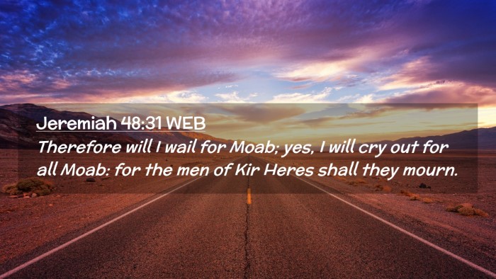 Picture 02 - Jeremiah 48:31 WEB Desktop Wallpaper - Therefore will I wail for Moab; yes, I will cry - Desktop Bible Verse Wallpaper