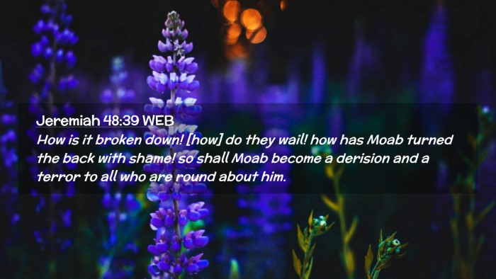 Picture 02 - Jeremiah 48:39 WEB Desktop Wallpaper - How is it broken down! [how] do they wail! how - Desktop Bible Verse Wallpaper