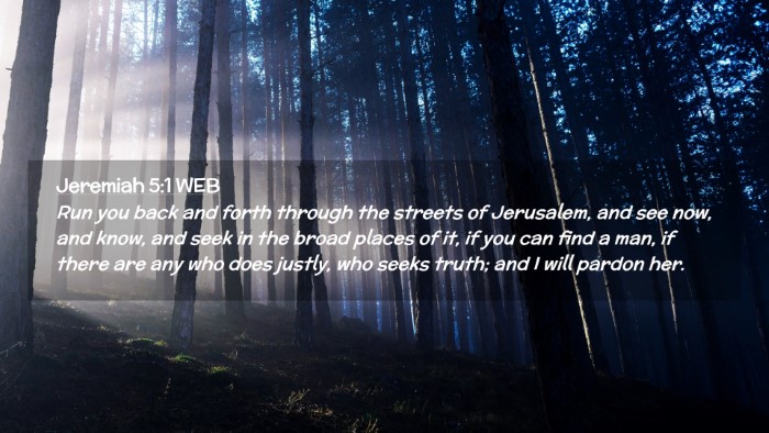 Picture 02 - Jeremiah 5:1 WEB Desktop Wallpaper - Run you back and forth through the streets of - Desktop Bible Verse Wallpaper