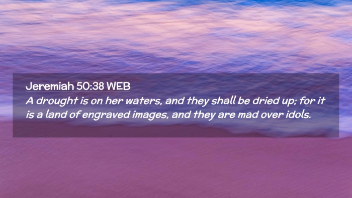 Picture 02 - Jeremiah 50:38 WEB Desktop Wallpaper - A drought is on her waters, and they shall be - Desktop Bible Verse Wallpaper