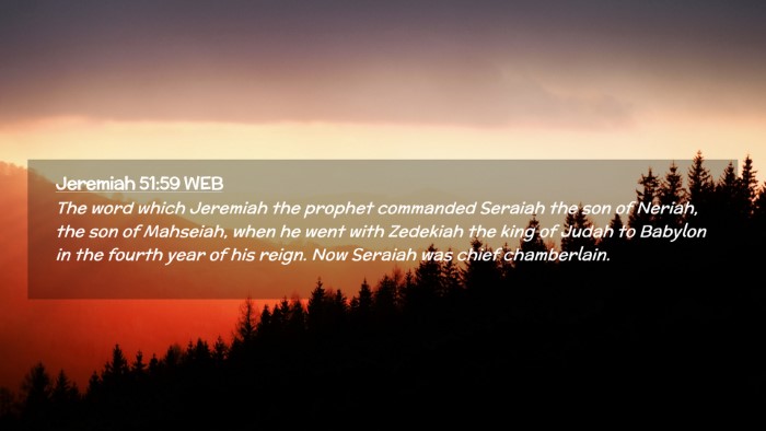 Picture 02 - Jeremiah 51:59 WEB Desktop Wallpaper - The word which Jeremiah the prophet commanded - Desktop Bible Verse Wallpaper