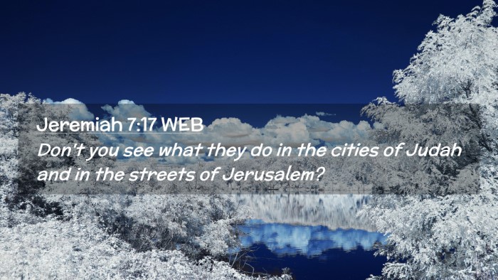 Picture 02 - Jeremiah 7:17 WEB Desktop Wallpaper - Don't you see what they do in the cities of Judah - Desktop Bible Verse Wallpaper