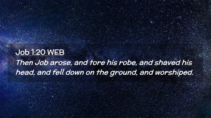 Picture 02 - Job 1:20 WEB Desktop Wallpaper - Then Job arose, and tore his robe, and shaved his - Desktop Bible Verse Wallpaper