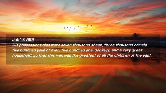 Picture 02 - Job 1:3 WEB Desktop Wallpaper - His possessions also were seven thousand sheep, - Desktop Bible Verse Wallpaper