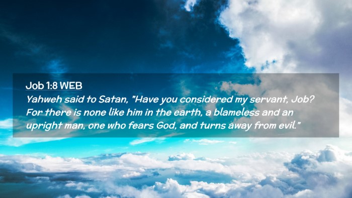 Picture 02 - Job 1:8 WEB Desktop Wallpaper - Yahweh said to Satan, 