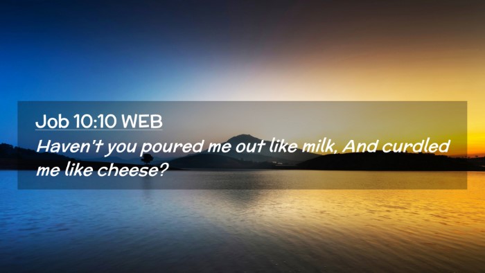 Picture 02 - Job 10:10 WEB Desktop Wallpaper - Haven't you poured me out like milk, And curdled - Desktop Bible Verse Wallpaper