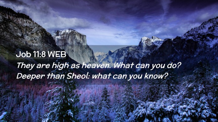 Picture 02 - Job 11:8 WEB Desktop Wallpaper - They are high as heaven. What can you do? Deeper - Desktop Bible Verse Wallpaper