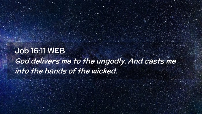 Picture 02 - Job 16:11 WEB Desktop Wallpaper - God delivers me to the ungodly, And casts me into - Desktop Bible Verse Wallpaper