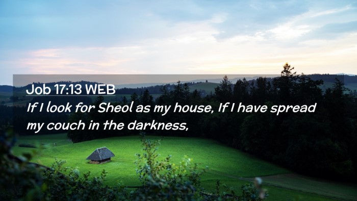Picture 02 - Job 17:13 WEB Desktop Wallpaper - If I look for Sheol as my house, If I have spread - Desktop Bible Verse Wallpaper