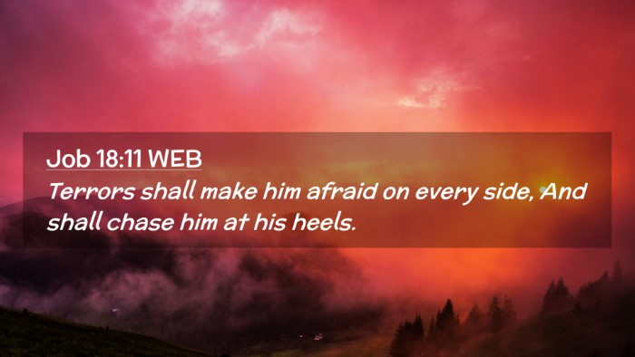 Picture 02 - Job 18:11 WEB Desktop Wallpaper - Terrors shall make him afraid on every side, And - Desktop Bible Verse Wallpaper